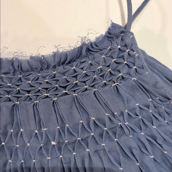 Frame Denim Women’s Shirt Top Spaghetti Straps Blue Cotton size Small - Picture 9 of 10